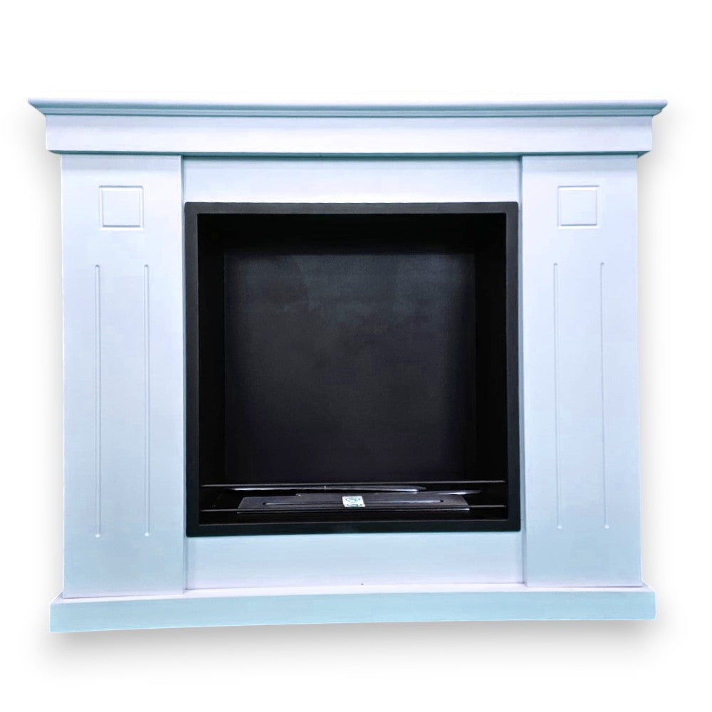 Camino a bioetanolo design moderno con struttura in legno lavorato e serbatoio 1,7 litri Lesina