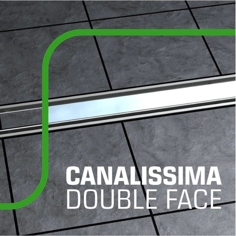 Canalina doccia griglia in alluminio con coperchio metallico Canalissima