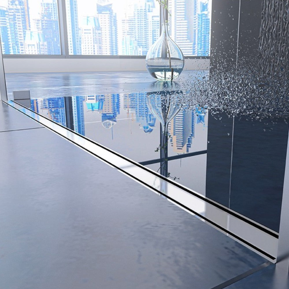 Canalina doccia griglia in alluminio con coperchio metallico Canalissima