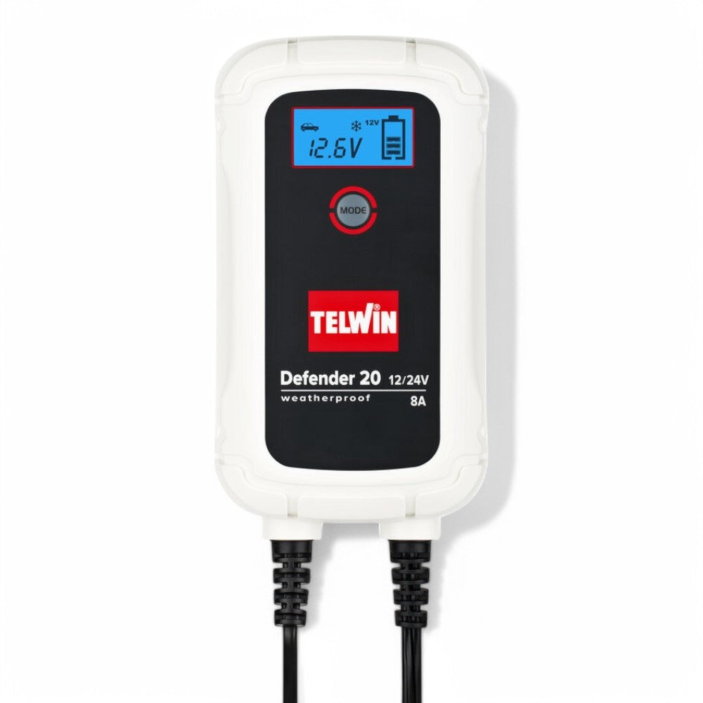 Caricabatterie intelligente auto 12V-24V con controllo carica elettronico e protezione per batterie piombo WET GEL AGM EFB