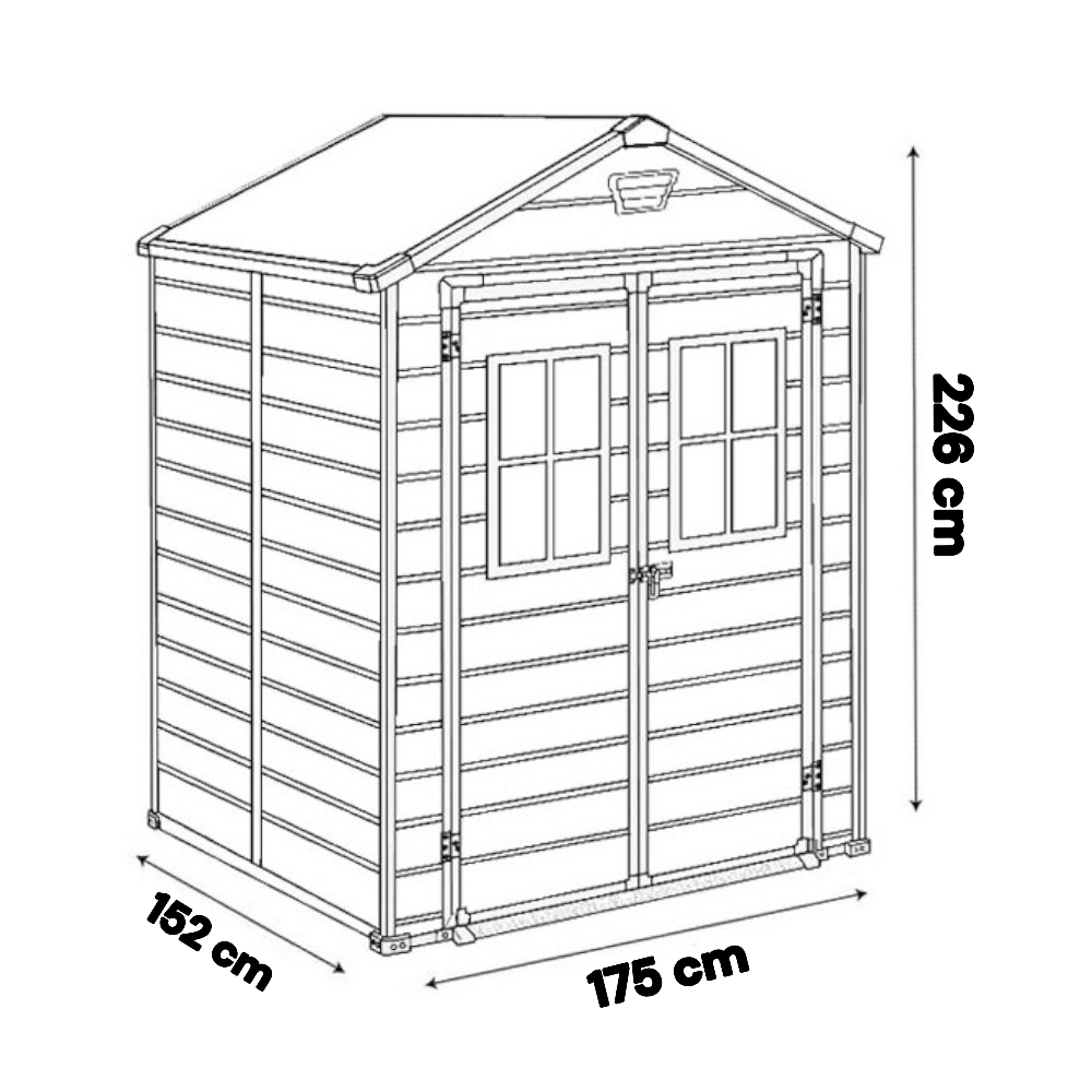 Casetta box rispostiglio da giardino in resina beige Garden Cottage Manor 6x5