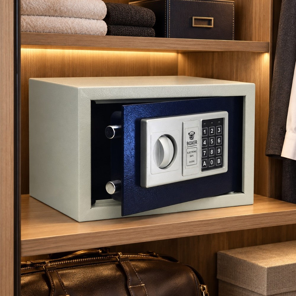 Cassaforte digitale da Hotel EA20H con serratura elettronica, 2 catenacci e chiave di emergenza 31x20x20 cm