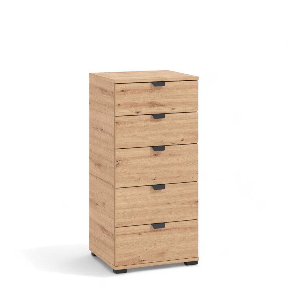 Mobile cassettiera Duero rovere chiaro artigiano truciolare bilaminato dimensioni 45x40x95 cm arredamento moderno casa