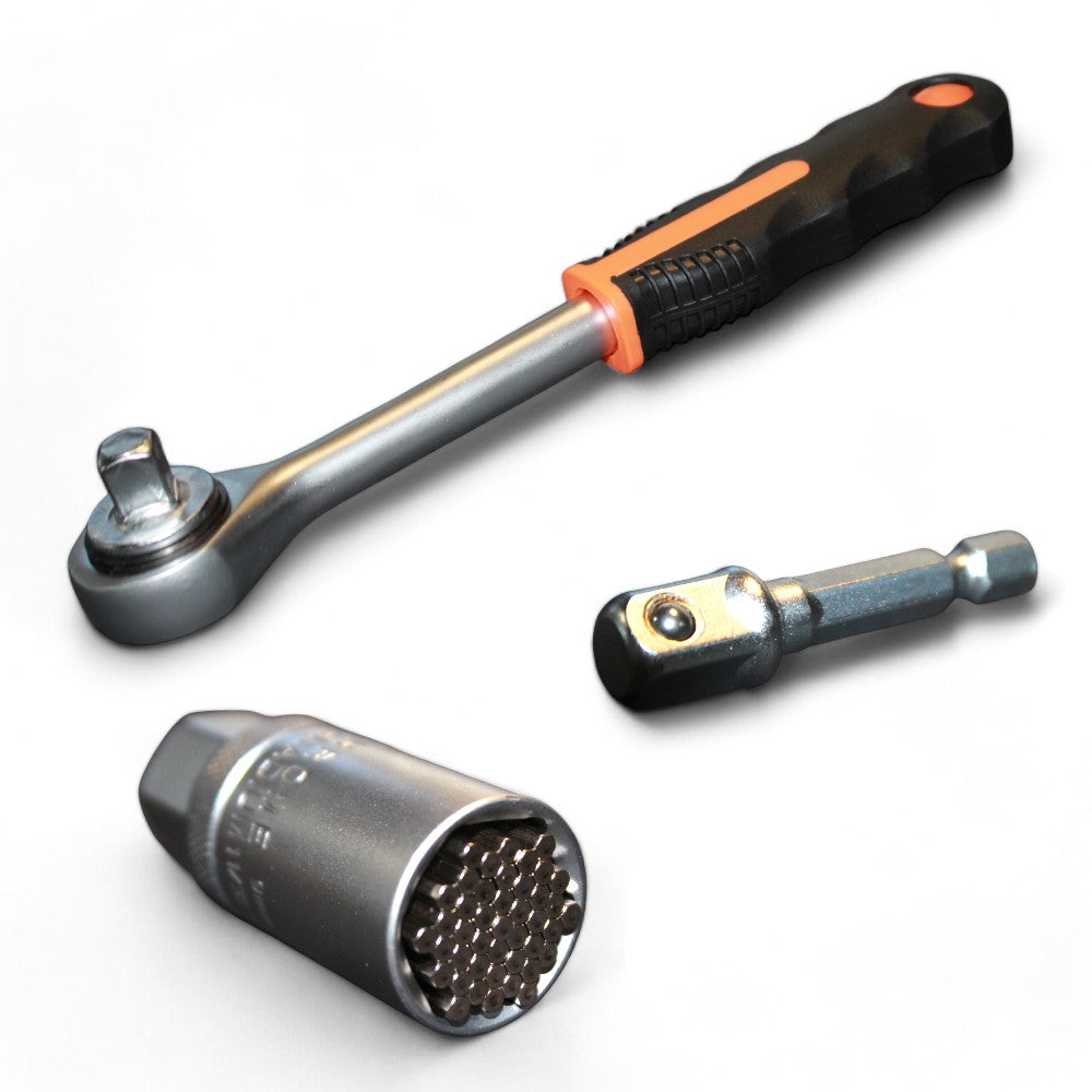 Chiave a cricchetto universale multifunzione da 9 a 21 mm con adattatore 3/8 Magic Socket