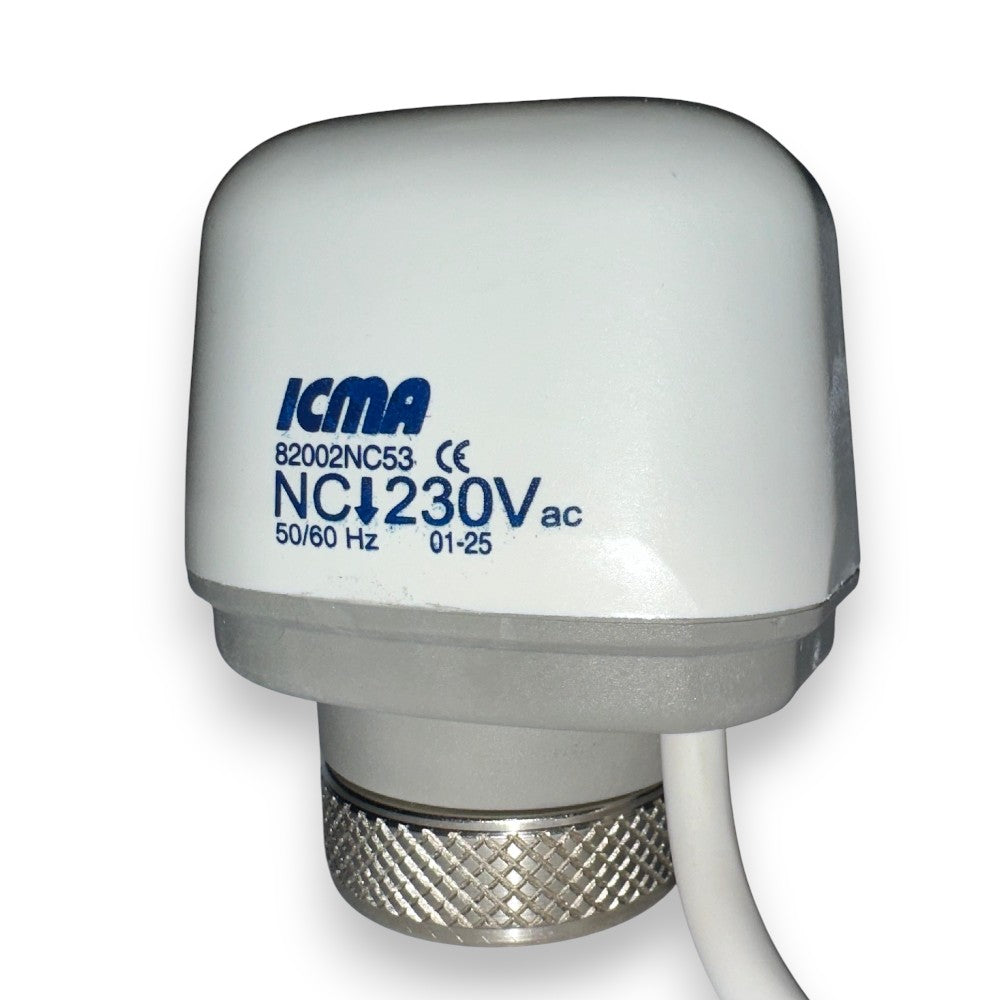 Comando elettrotermico con microinterruttore per valvole di zona 230v con chiusura automatica