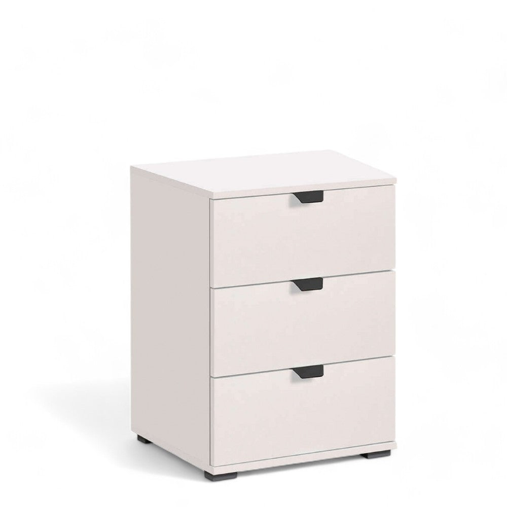 Comodino bianco opaco truciolare bilaminato dimensioni 45x40x63 cm ideale per arredamento moderno e classico