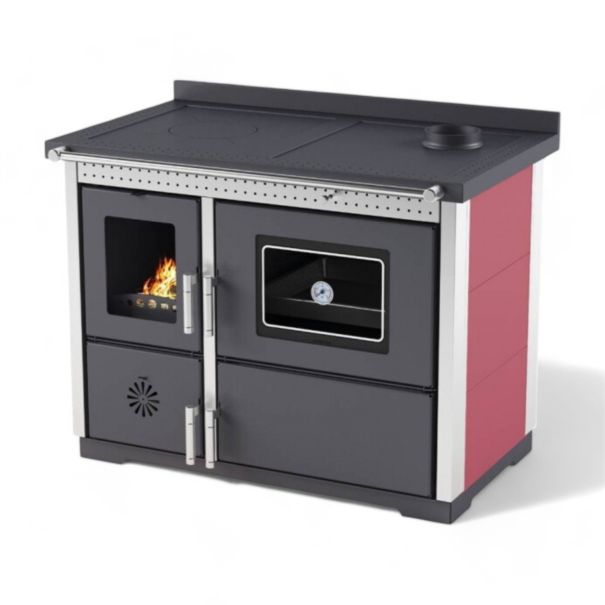 Wood Stove with Oven Steel structure 11.19 kW Exclusive Inox