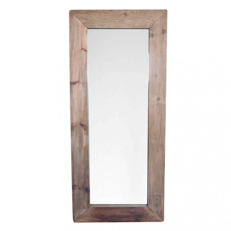 Specchio alto 180x80 cm con cornice in lego di pino Trimel