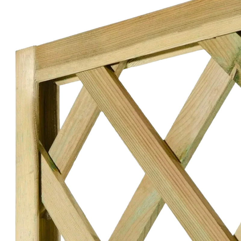 Pannello barriera ad arco grigliato 180x180 cm frangivista in legno di pino impregnato Lasa