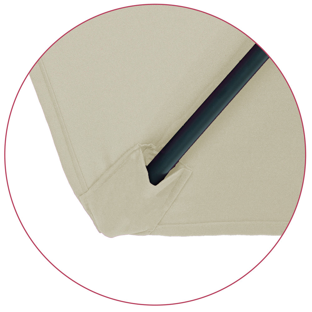 Ombrellone palo centrale da giardino in alluminio Ø 270 cm Beige