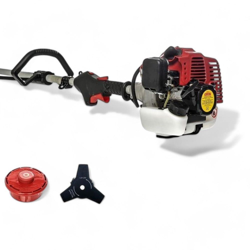 Decespugliatore scoppio 52cc potenza 1450W motore 2 tempi antivibrante accensione elettronica easy start serbatoio 12L