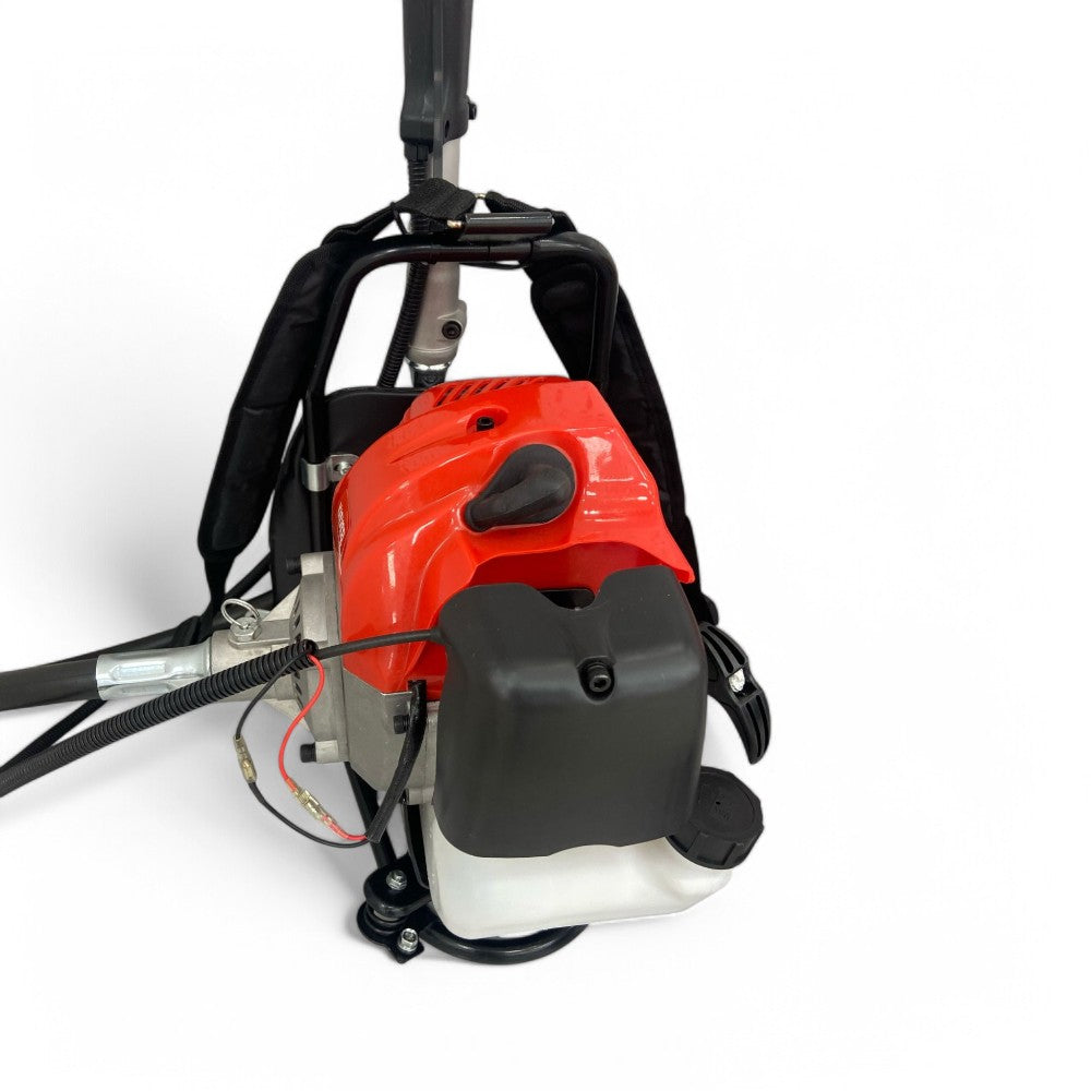 Decespugliatore scoppio 52cc potenza 1450W motore 2 tempi antivibrante accensione elettronica easy start serbatoio 12L