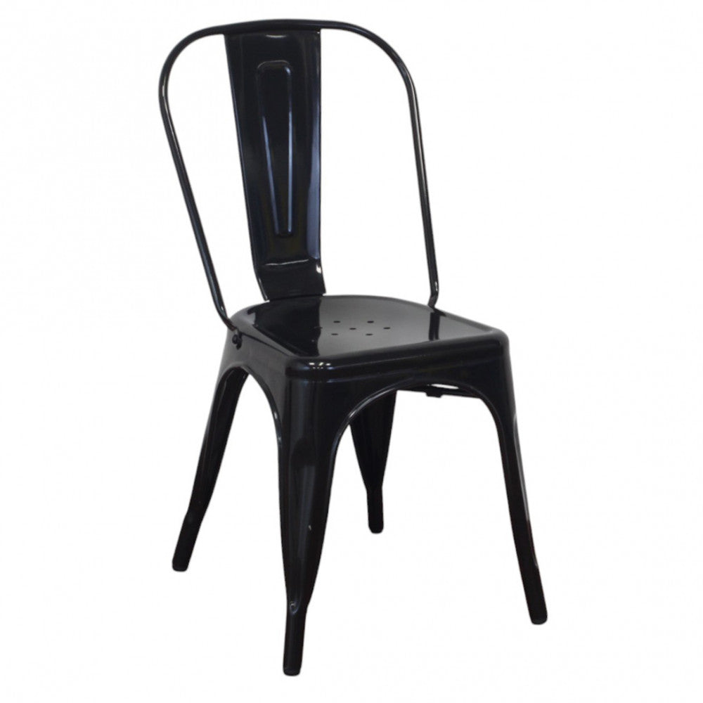 Sedia da interno in metallo resistente 35x45xH85 cm con design ergonomico Lola