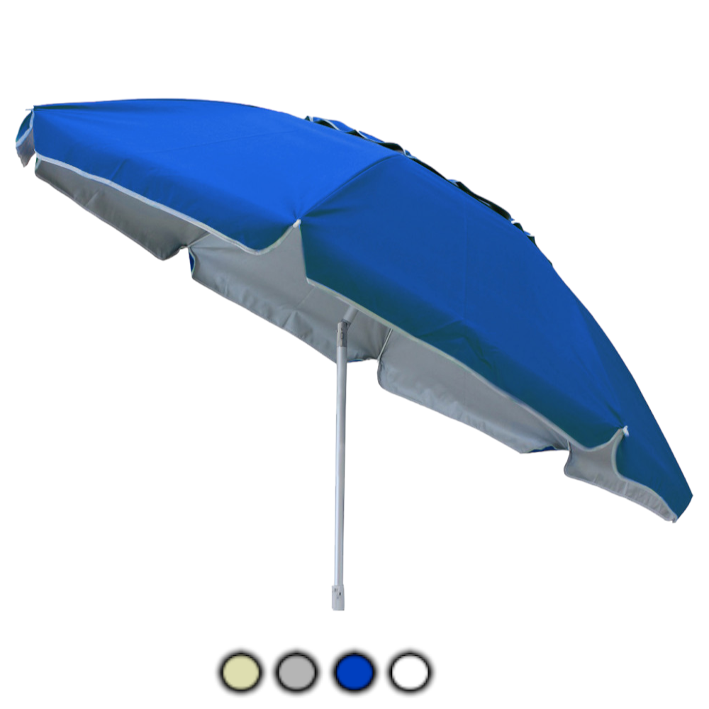 Ombrellone da spiaggia con palo in metallo e telo in poliestere con sacca per il trasporto e airvent Poly