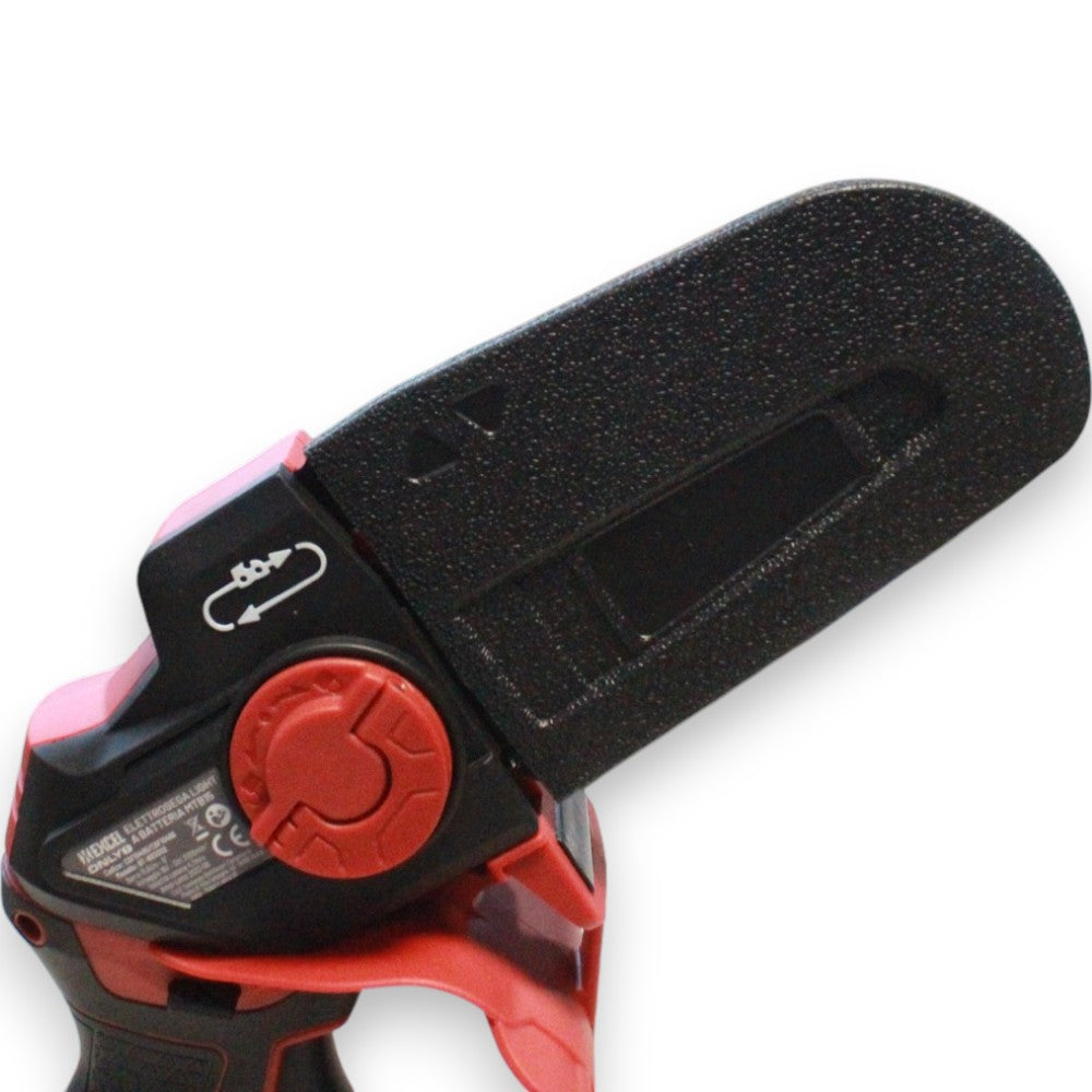 Elettrosega a batteria 18v per potatura con barra da 15 cm catena regolabile include batteria e caricabatteria litio