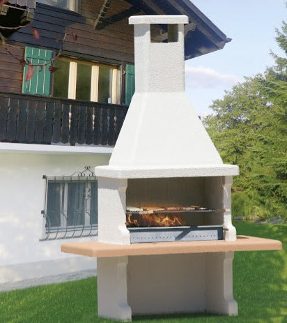 Barbecue grande prefabbricato in cemento con griglia 94x40 cm Beton Ceppo