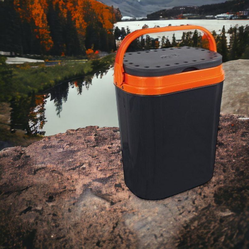 Frigo passivo da campeggio portatile 12 litri 30x20x40 cm nero e arancione Solaris Orange Giò Style