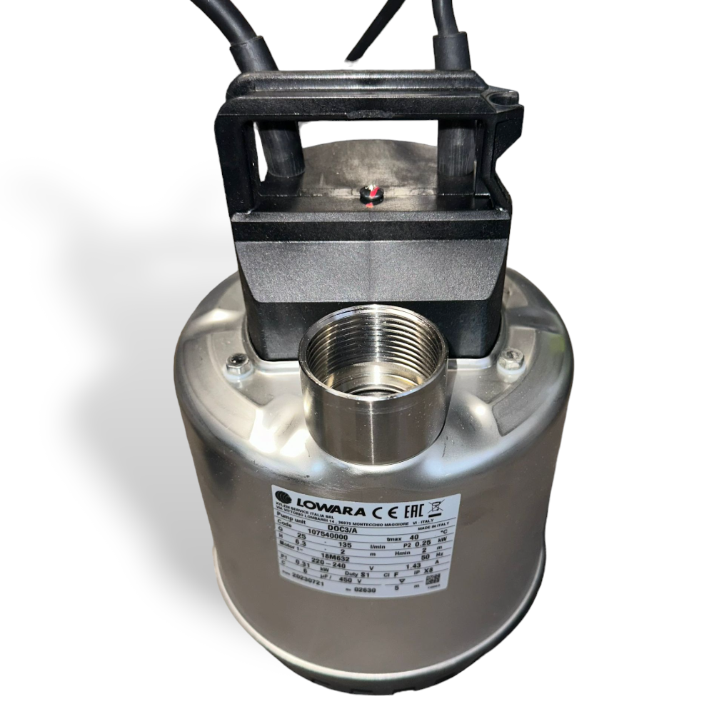 Elettropompa pompa per acque sporche 0,75 hp sommergibile portatile e automatica in acciaio inox LOWARA DOC3