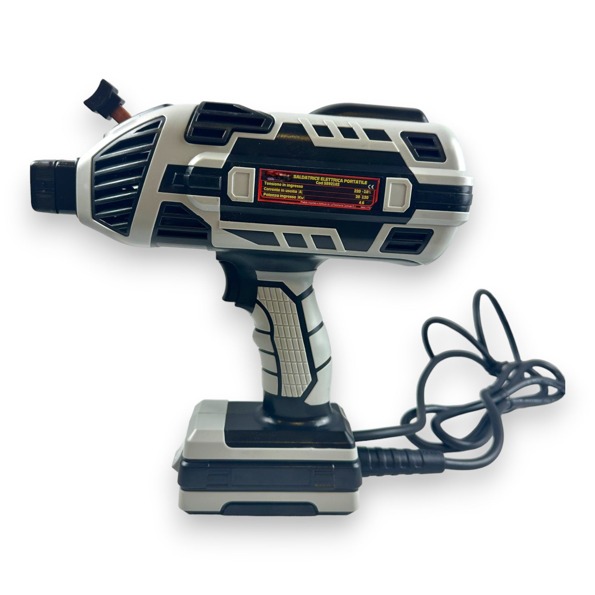 Saldatrice inverter a pistola portatile 4,6 kw kit con accessori valigetta
