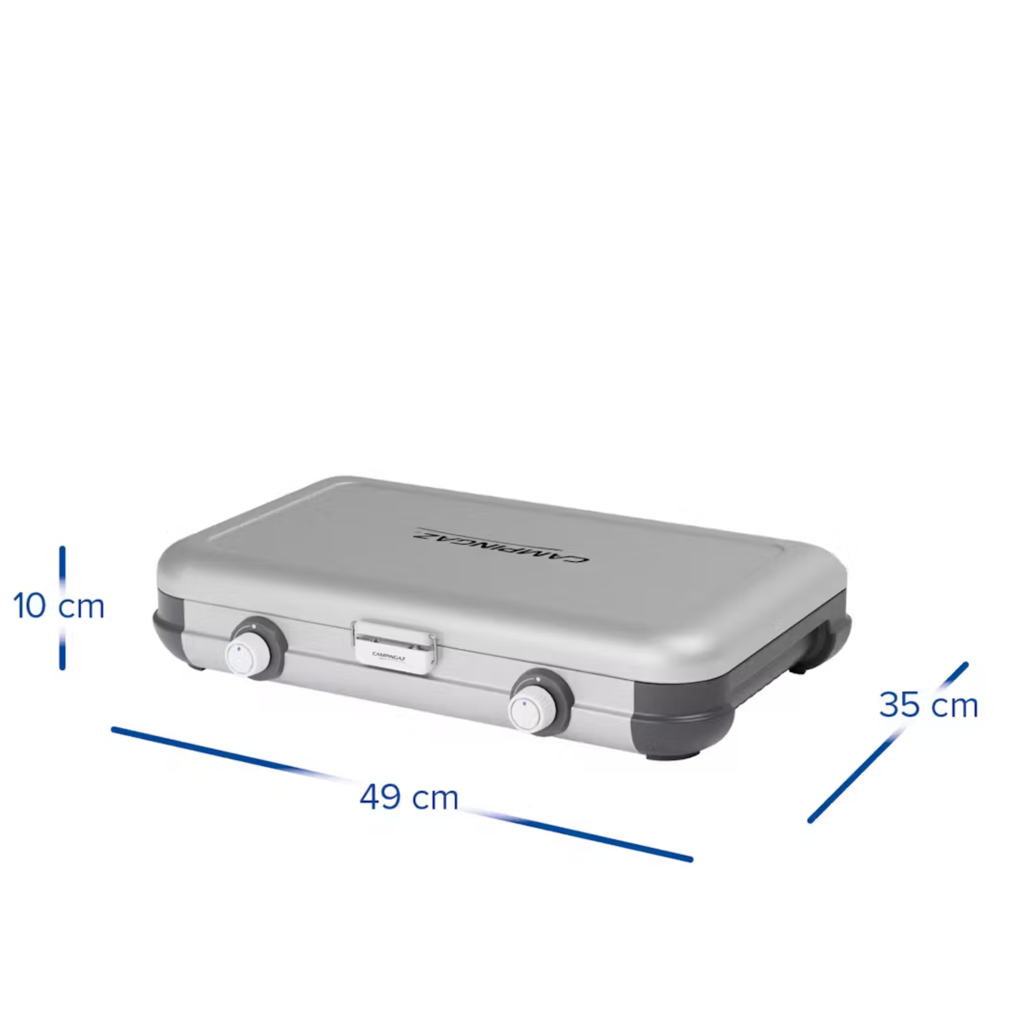 Fornello cucinino BB gas portatile due fuochi leggero e compatto con coperchio acciaio smaltato Campingaz Kitchen 2