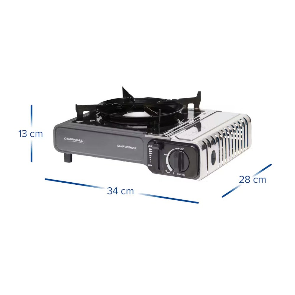 Fornello da tavolo portatile 2200w con accensione piezoelettrica e sistemi di sicurezza ideale per campeggio e picnic