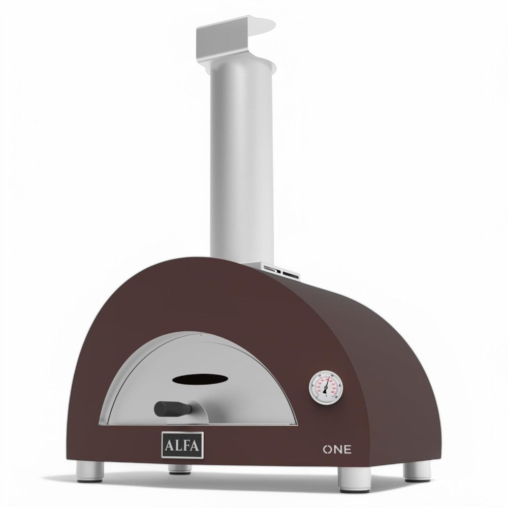 Forno a legna portatile in acciaio da 1 pizza con pirometro 73x55xH105 cm Nano