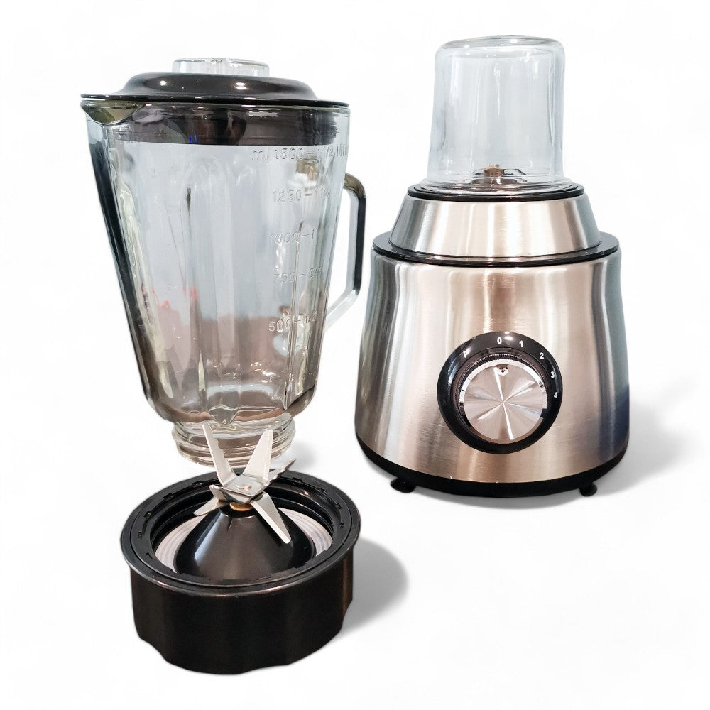 Frullatore e tritatutto 280 Watt con boccale in vetro da 1.50L  e lama in acciaio inox