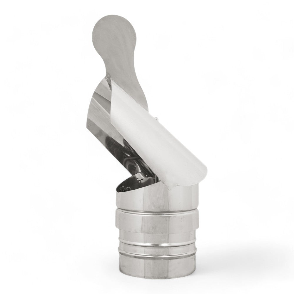 Fumaiolo girevole zincato a galletto con doppio cuscinetto a sfera schermato per canne fumarie