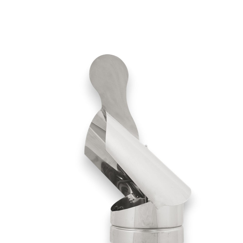 Fumaiolo girevole zincato a galletto con doppio cuscinetto a sfera schermato per canne fumarie