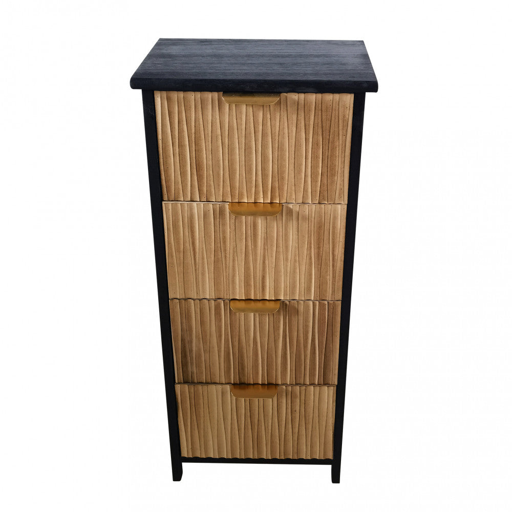 Mobiletto in legno con 4 cassetti 34x25xH77 cm fisso per interno casa