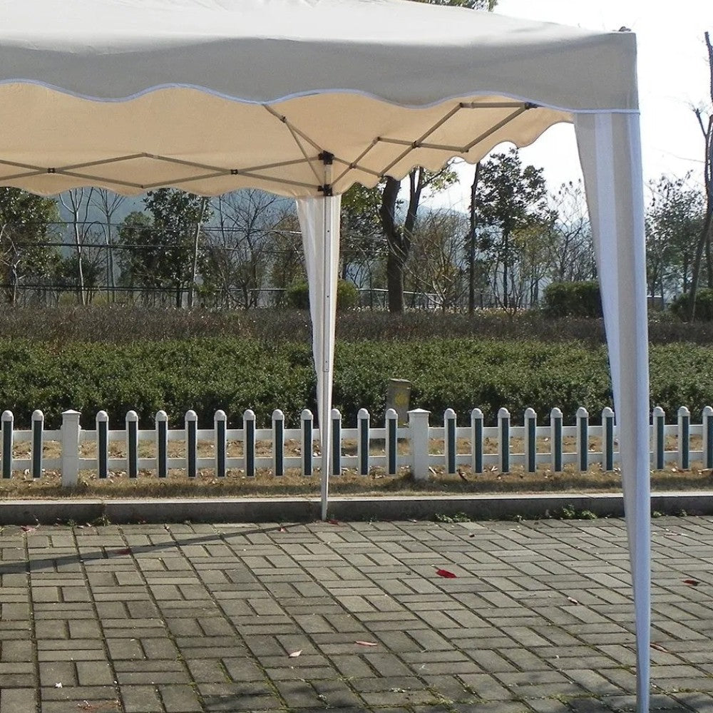 Gazebo richiudibile con tessuto oxford bianco 3x3 mt
