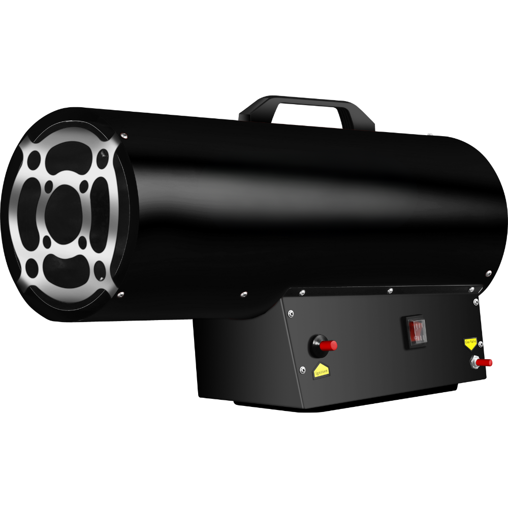 Generatore aria calda a gas con potenza max 240V protezione termica e portata aria