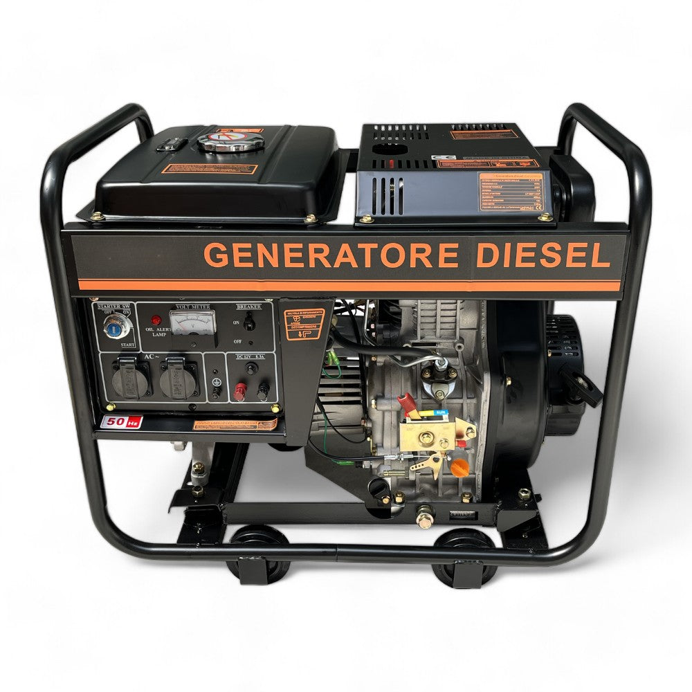 Gruppo elettrogeno generatore di corrente motore diesel 5000 watt accensione elettrica