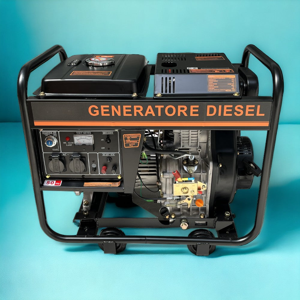 Gruppo elettrogeno generatore di corrente motore diesel 5000 watt accensione elettrica