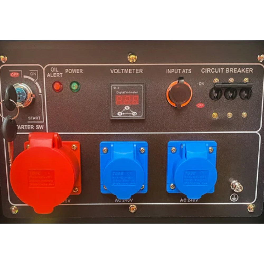 Generatore di corrente gruppo elettrogeno a motore diesel 12,5 KW accensione elettrica con ruote e serbatoio 50 litri