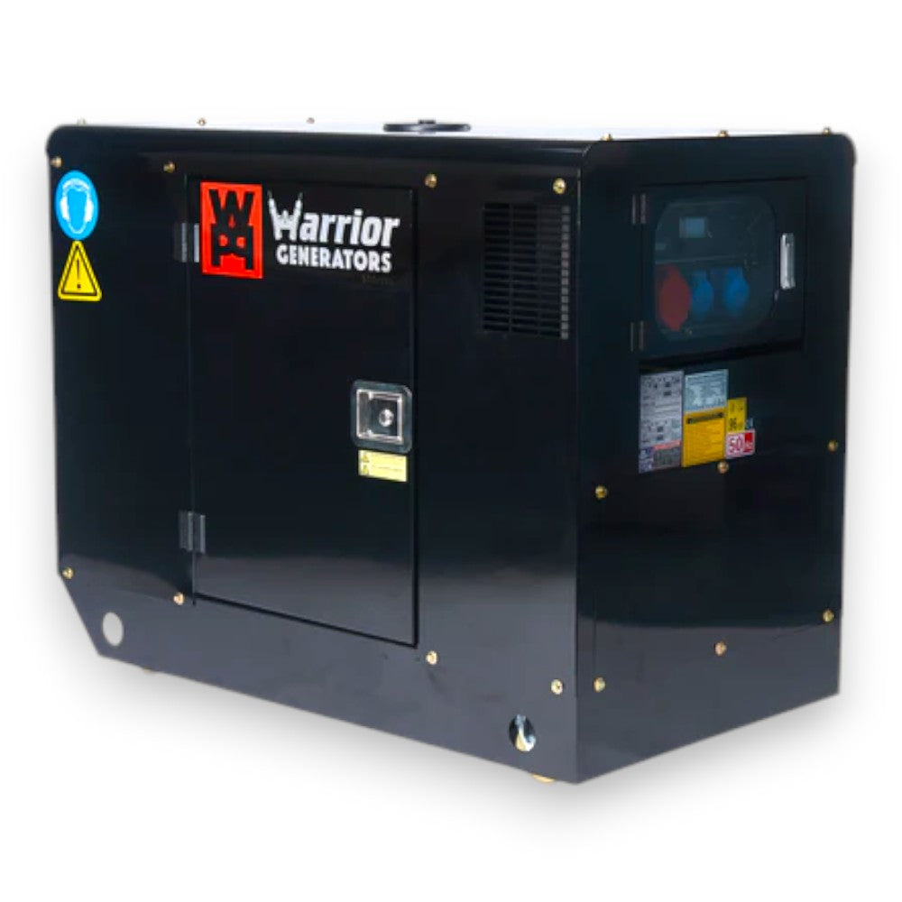 Generatore di corrente gruppo elettrogeno a motore diesel 12,5 KW accensione elettrica con ruote e serbatoio 50 litri