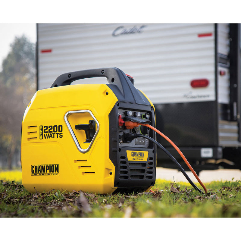 Generatore inverter gruppo elettrogeno a scoppio 2200W portatile compatto a valigetta per campeggio o mercatini autonomia 10h CHAMPION