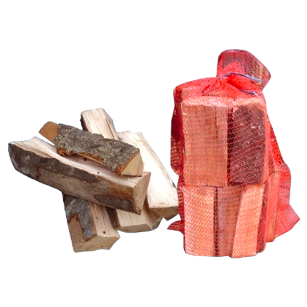 Legno di faggio con corteccia da ardere in sacchetto