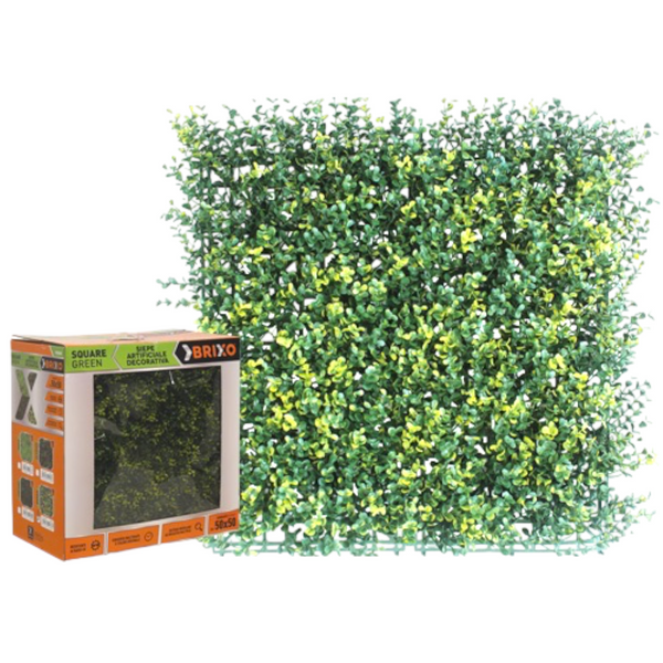 Siepe frangivista in pannelli 50x50 cm con foglie di bosso confezione 10 pezzi