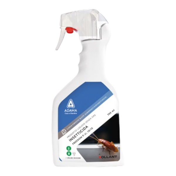 Insetticida spray 750 ml in soluzione acquosa per mosche zanzare e scarafaggi Freedom ADAMA