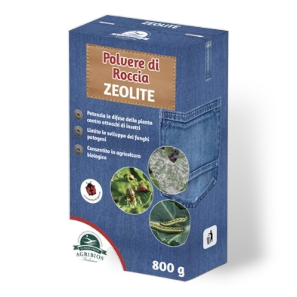 Insetticida zeolite in polvere di roccia di origine vulcanica per piante confezione 800 gr AGRIBIOS