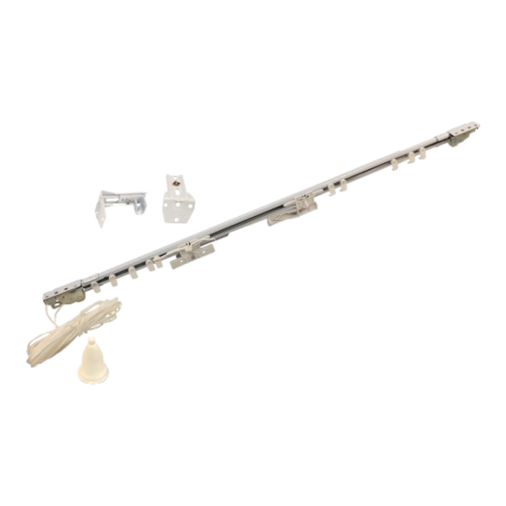 Scorritenda manuale estensibile in acciaio bianco con chiusura e supporti regolabili Orsa Minore Brixo