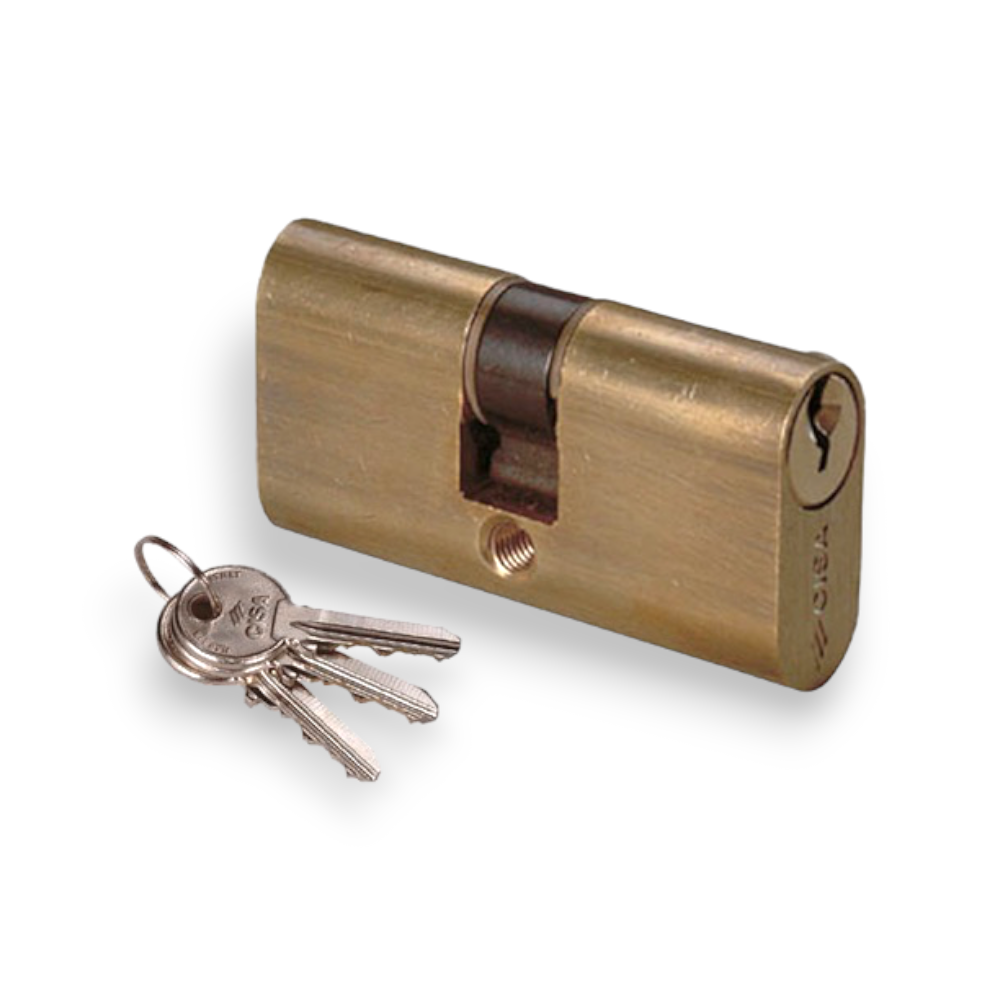 Cilindro ovale in ottone 55 mm per serrature da profilati CISA