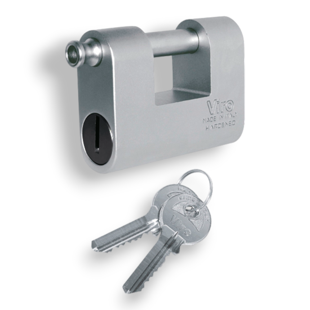 Lucchetto corazzato in acciaio cementato anti scasso VIRO MONOLITH