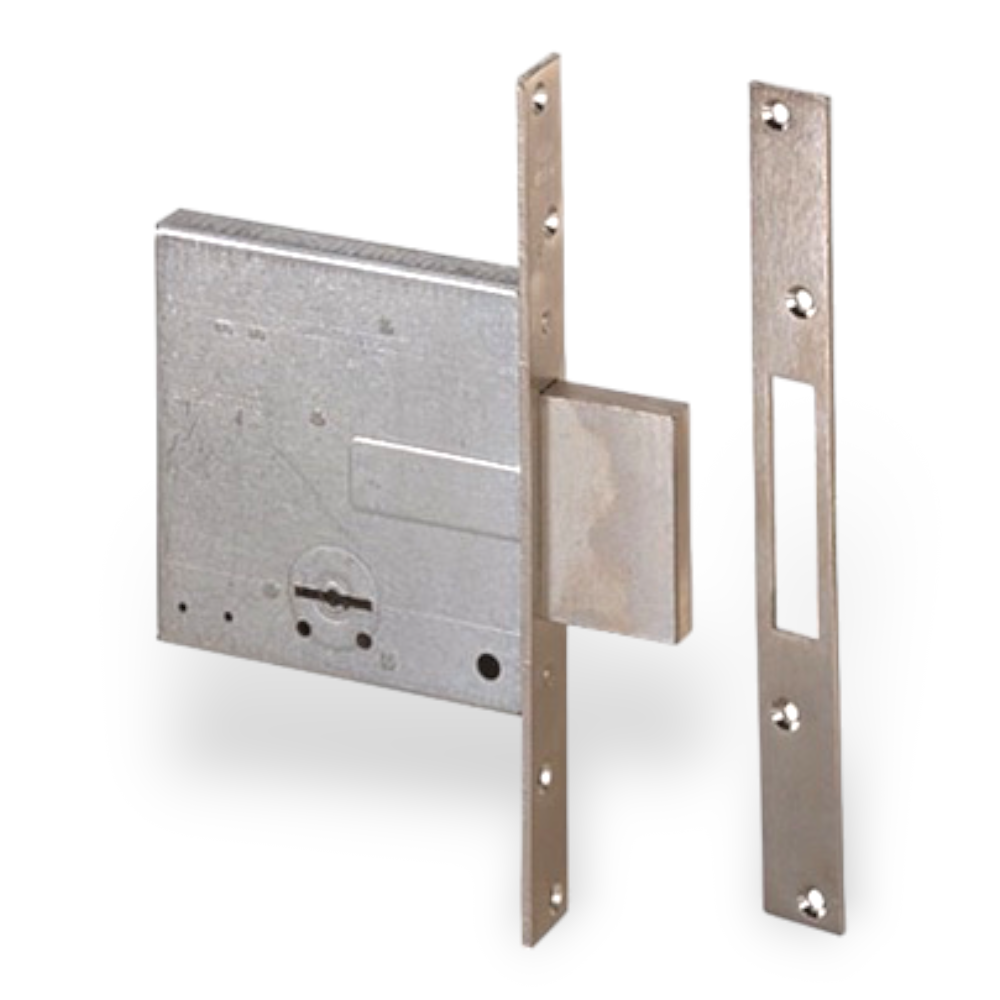 Serratura da infilare a 4 mandate doppia mappa per infissi in legno CISA 57010