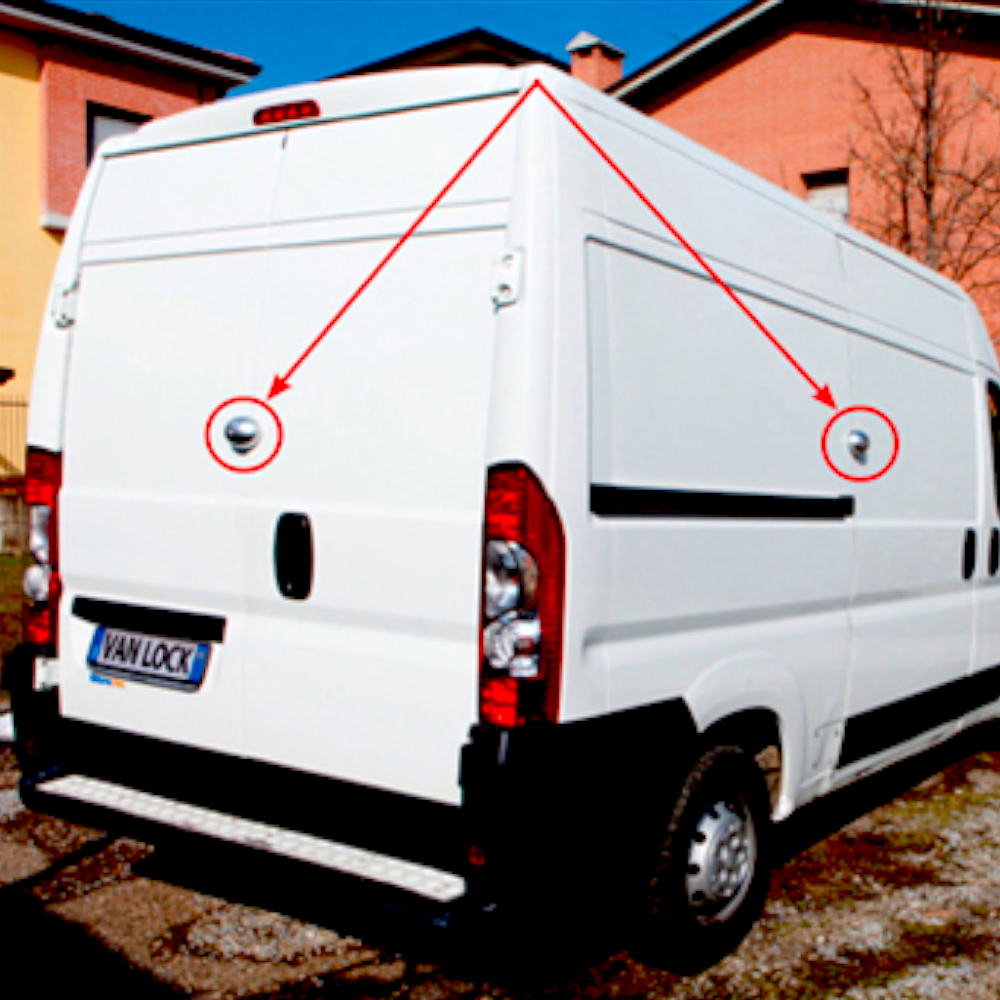 Lucchetto anti scasso camion e furgoni in acciaio e chiusura a scatto con leva a gancio VIRO VAN LOCK