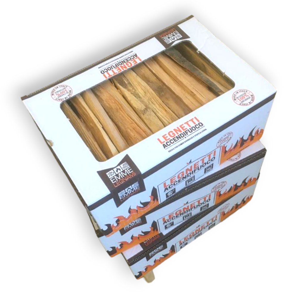 Legnetti asciutti 25 cm accendifuoco certificati made in italy A1 Plus in Box