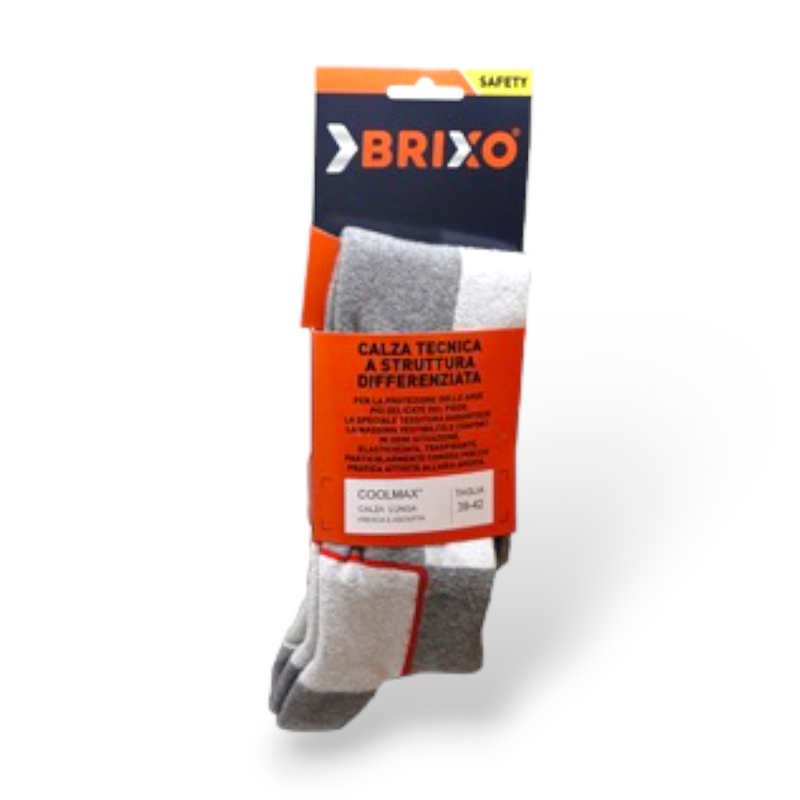 Calze calzini da lavoro in cotone traspirante con tessuto ultra tecnologico Brixo Coolmax