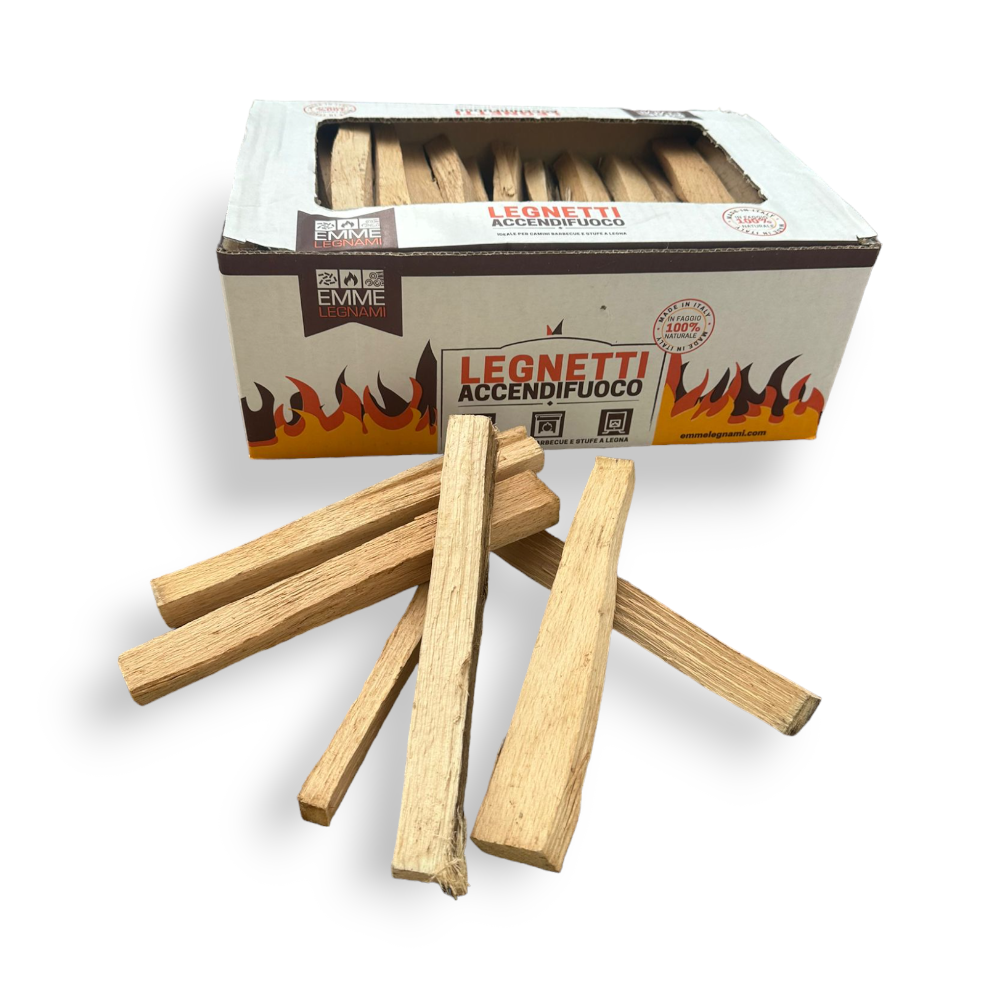 Legnetti asciutti 25 cm accendifuoco certificati made in italy A1 Plus in Box