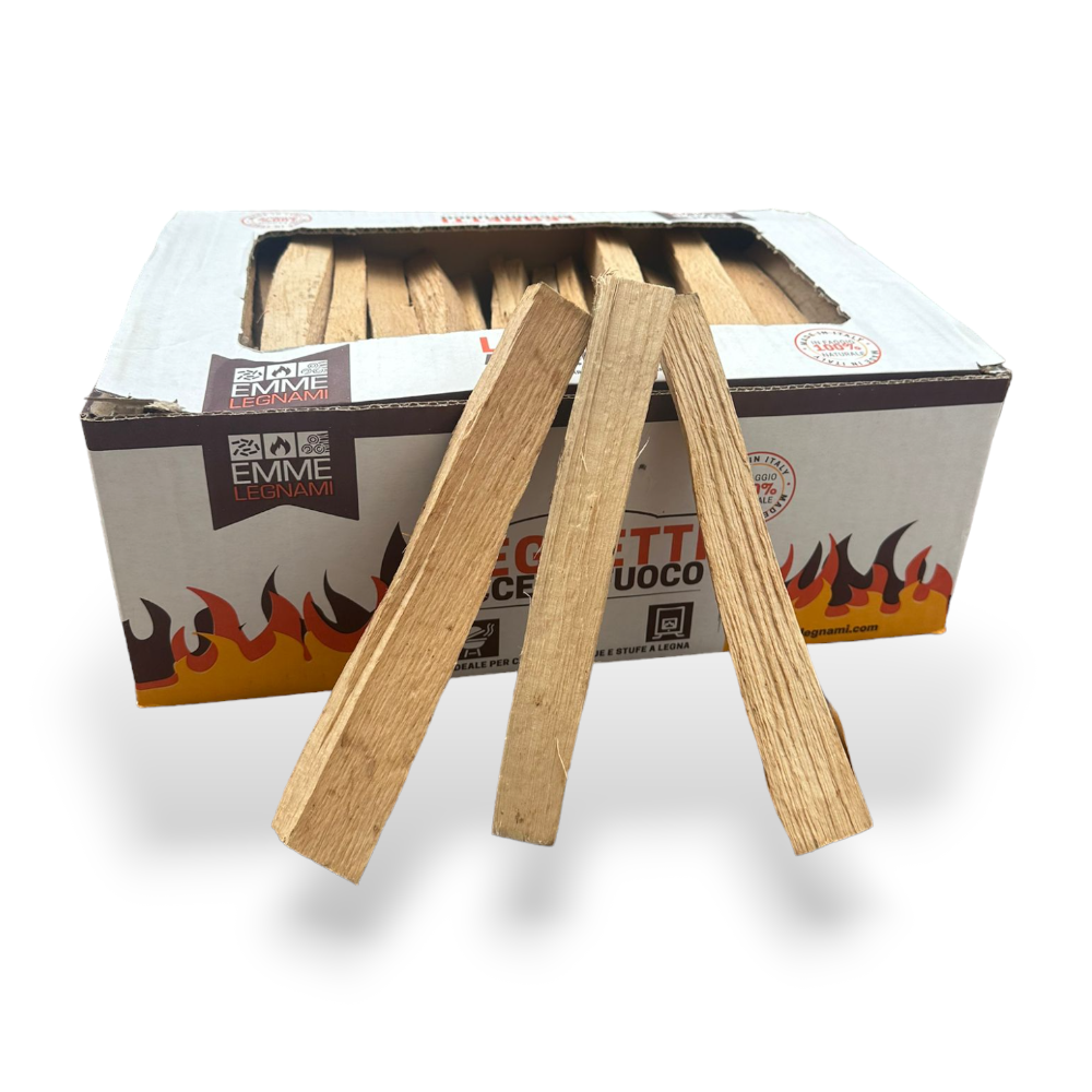 Legnetti asciutti 25 cm accendifuoco certificati made in italy A1 Plus in Box